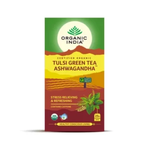 Herbata Tulsi Ashwagandha Green Tea Organic India