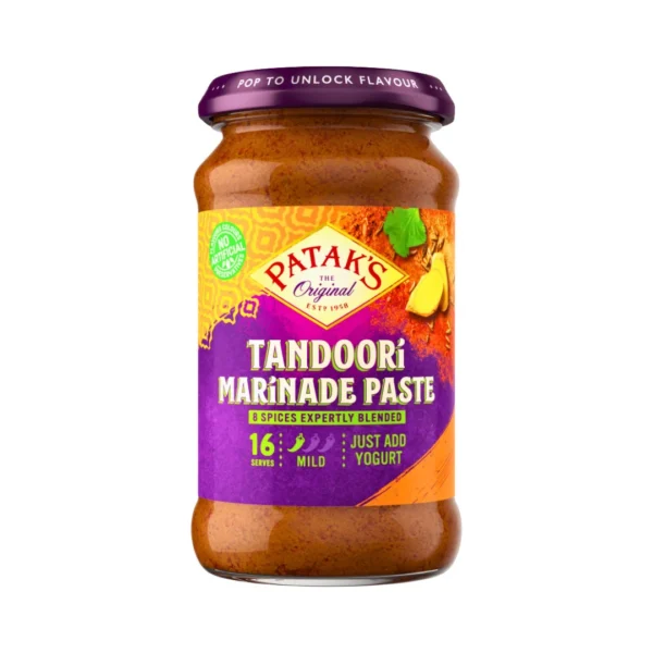 tandoori pasta patak’s 283 g – łagodna marynata z imbirem i przyprawami