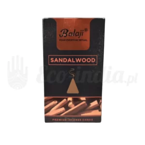 Kadzidełka stożkowe Premium Sandalwood BALAJI