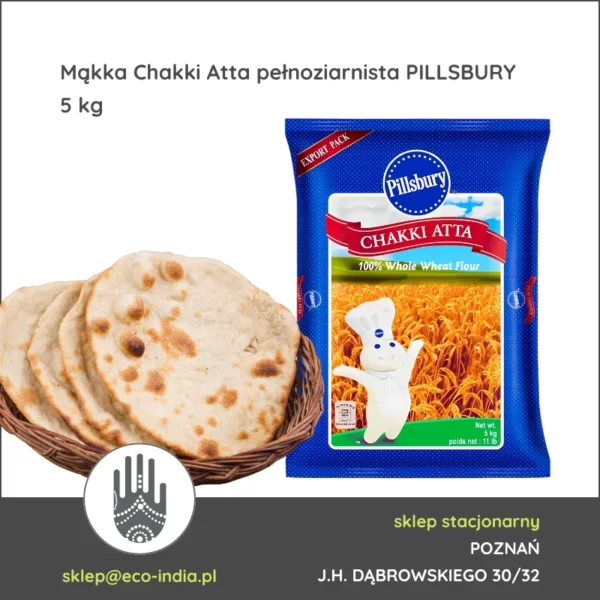 mąka pszenna pełnoziarnista chakki atta pillsbury